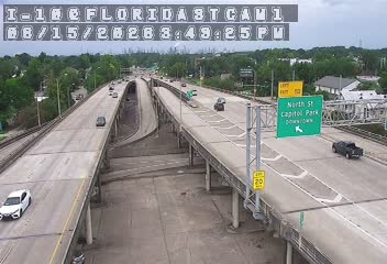 This camera is located in the median of I-110.