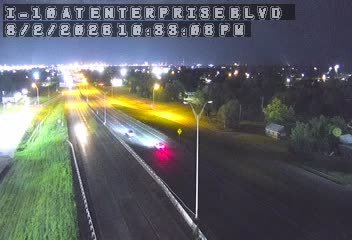 Traffic closest to this camera is traveling eastbound on I-10.