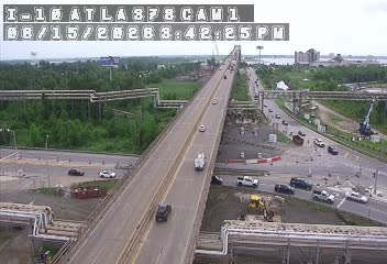Traffic closest to this camera is traveling eastbound on I-10.
