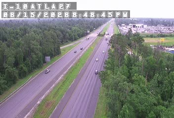 Traffic closest to this camera is traveling eastbound on I-10.