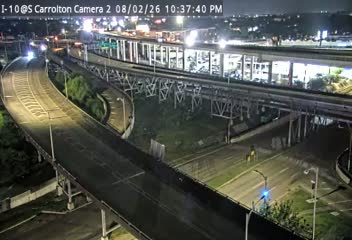 Traffic closest to this camera is traveling eastbound on I-10.